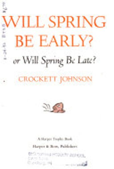 Will Spring Be Early Or Will Spring Be Late?
